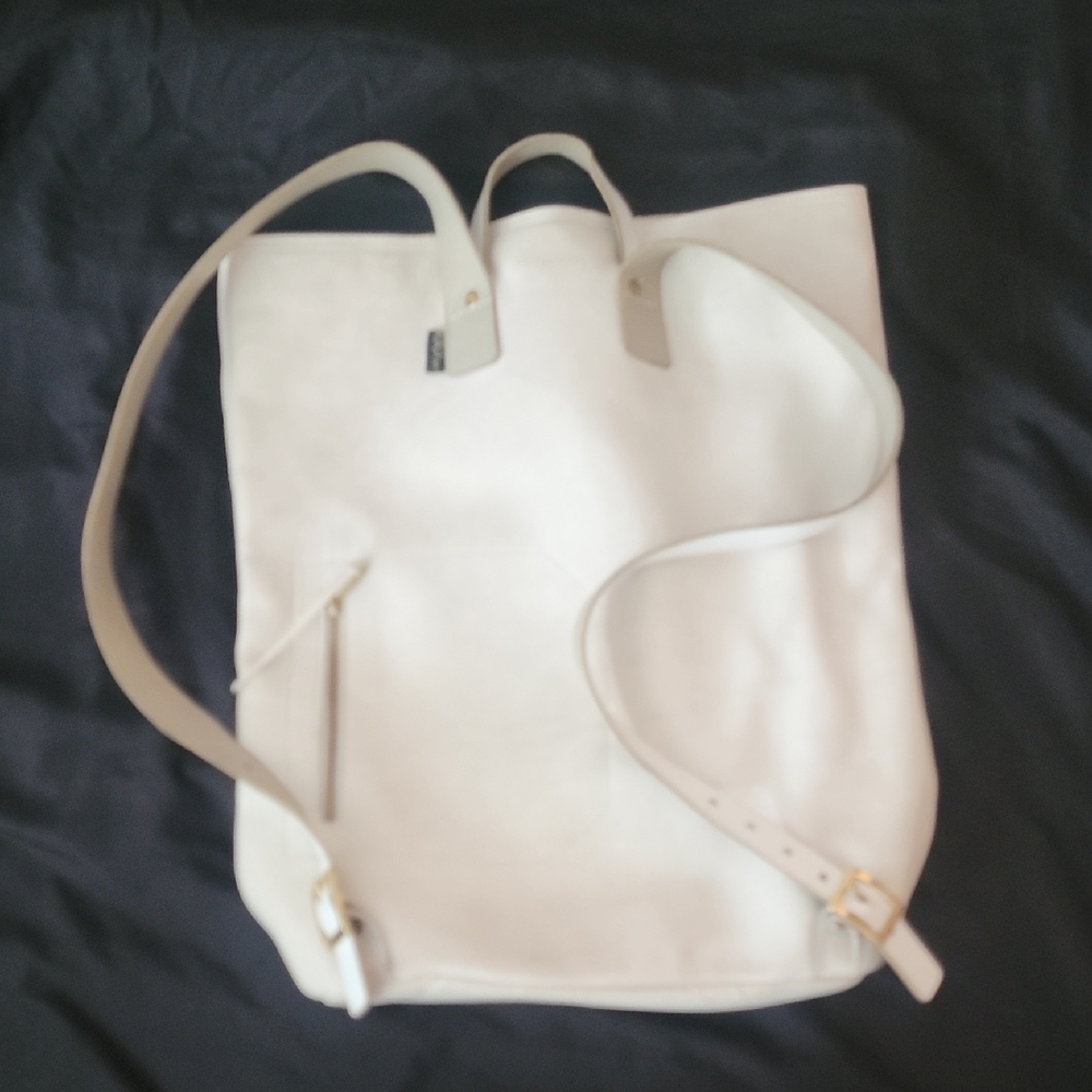 Kika NY Elegant White Leather BackPack